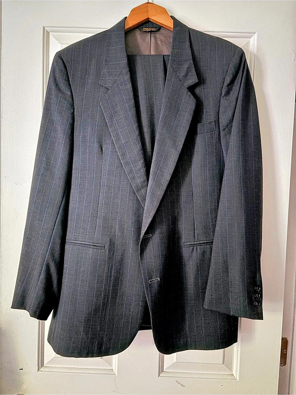 Private Label Men's Wool Pinstripe Blazer Like New